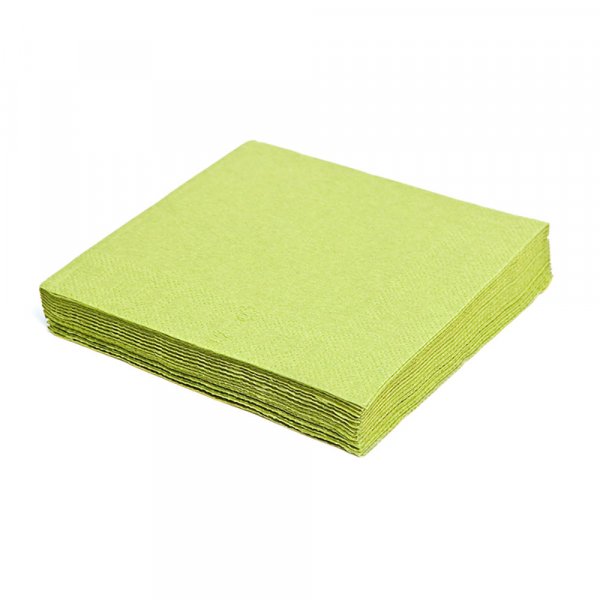 250 Stück Servietten 33 x 33 cm 1/4 Falz 3-lagig gelbgrün kiwi